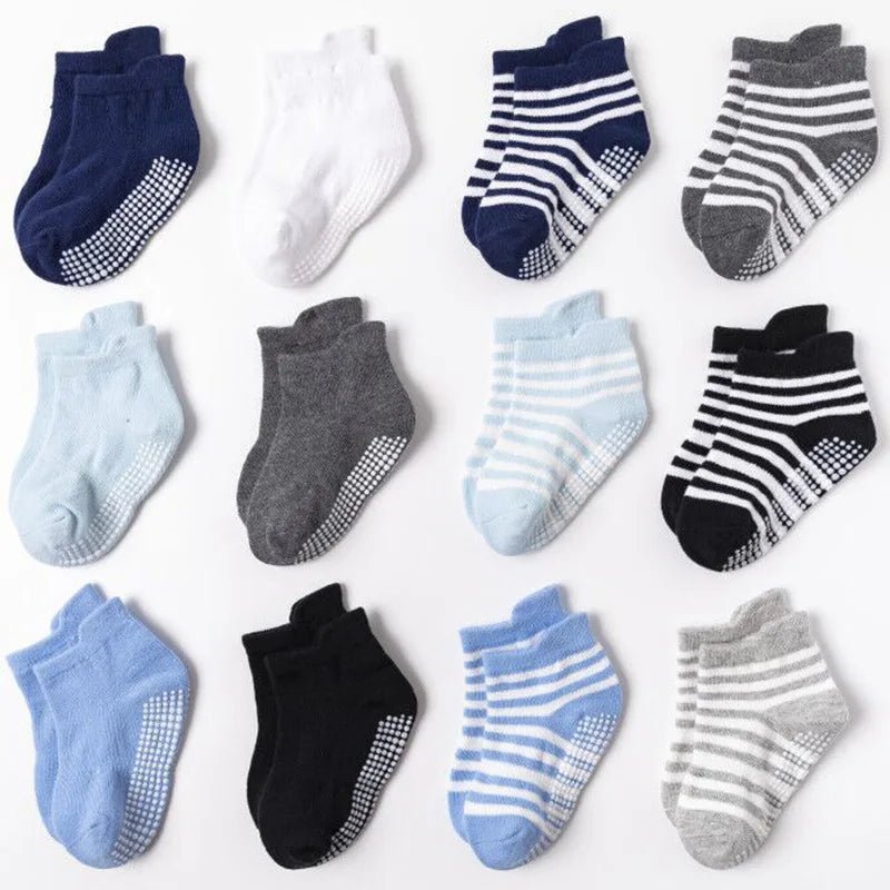 Non-Slip Socks (12 Pack) - Boys