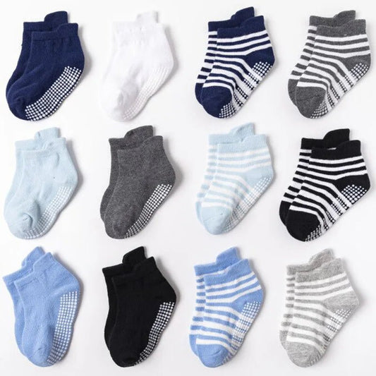 Non-Slip Socks (12 Pack) - Boys